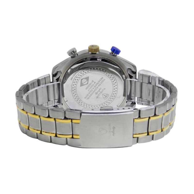 Relógio Masculino Tuguir Infinity Cronógrafo TGI37117 Prata e Dourado